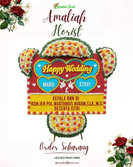 Papan Bunga Pernikahan Sadananya